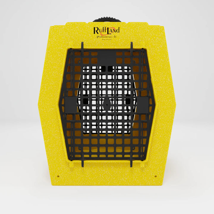 RuffLand Large Kennel - Sunflower Yellow Double Door (Front Back) - Dog crates by Ruff Land Performance Kennels