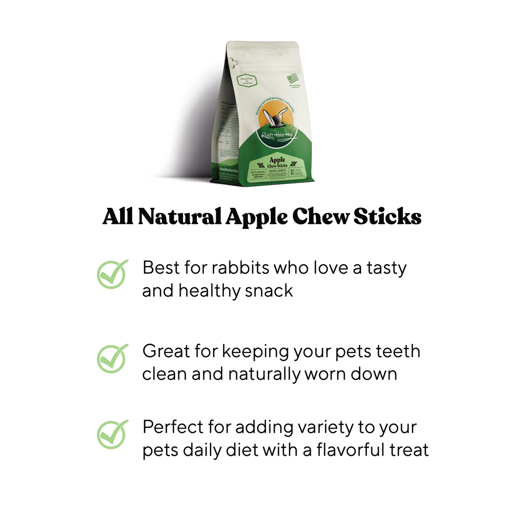 Rabbit Hole Hay All Natural Apple Chew Sticks - - Chew Toys by Rabbit Hole Hay