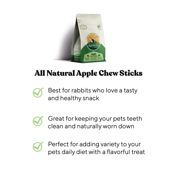 Rabbit Hole Hay All Natural Apple Chew Sticks - - Chew Toys by Rabbit Hole Hay