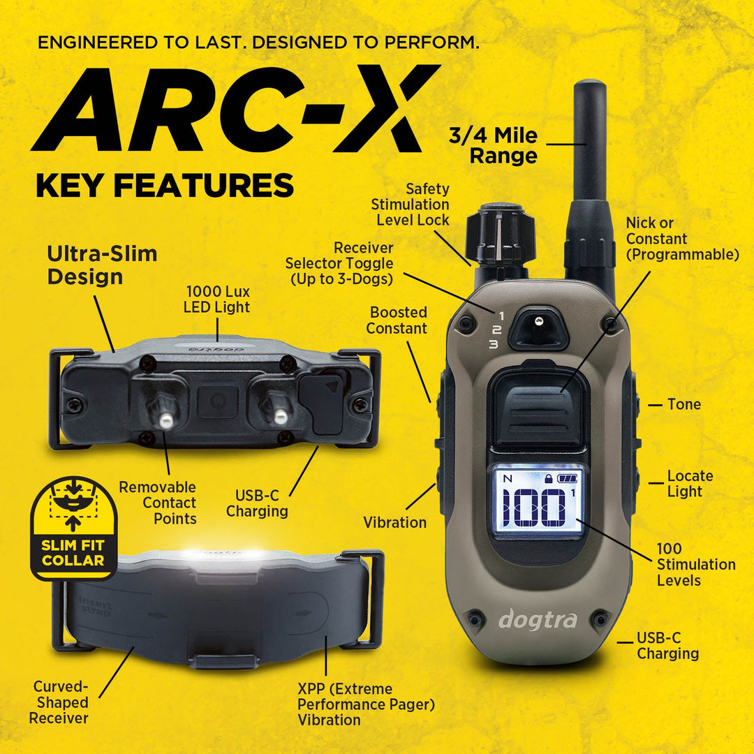 Dogtra ARC-X 1-Dog Unit E-Collar - - by Dogtra