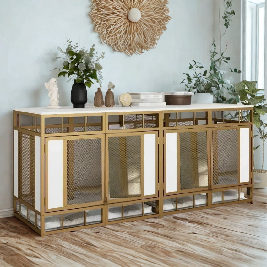 OnePaw ASTRAEA Double Dog Crate - - Furniture Crate by OnePaw Dog Company