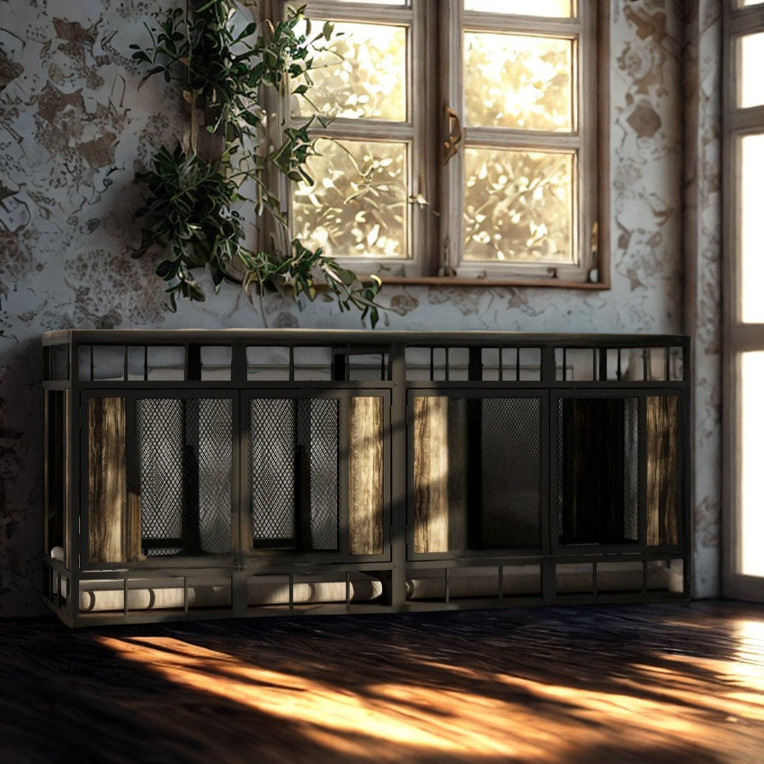 OnePaw ASTRAEA Double Dog Crate - - Furniture Crate by OnePaw Dog Company