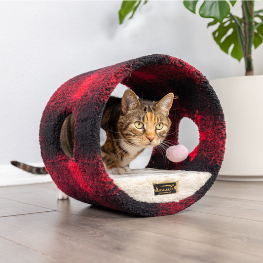 Armarkat Cat Hideaway Tunnel - Scotch Plaid - - Cat Tunnel by Armarkat