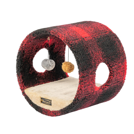 Armarkat Cat Hideaway Tunnel - Scotch Plaid - - Cat Tunnel by Armarkat