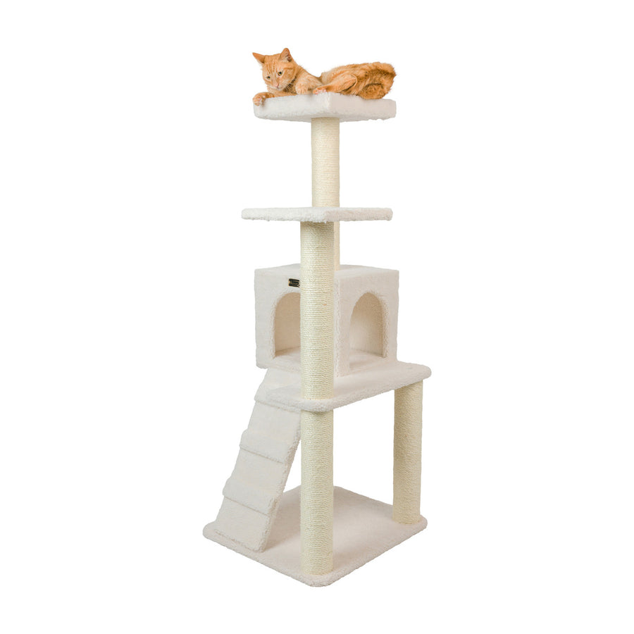 Armarkat Fleece Covered 53" Cat Tree - Ivory - - Cat Tree by Armarkat