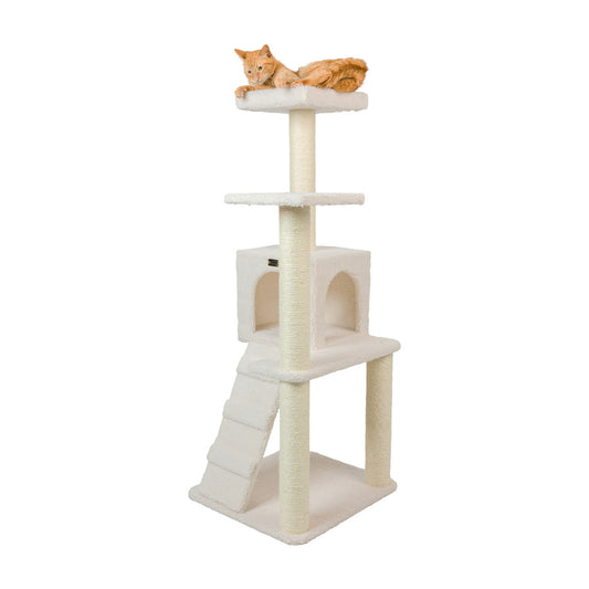 Armarkat Fleece Covered 53" Cat Tree - Ivory - - Cat Tree by Armarkat