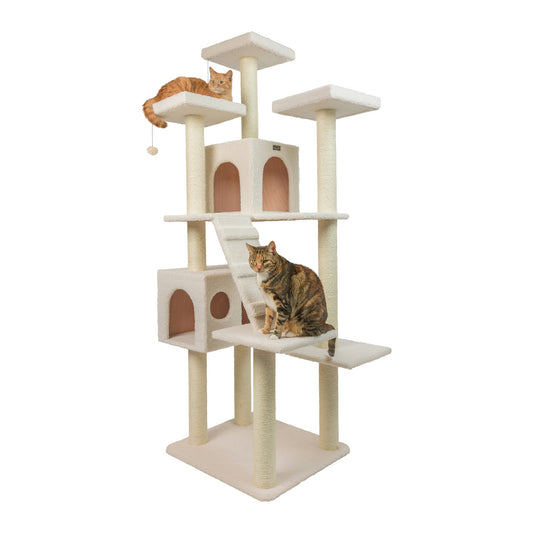 Armarkat 77" Multi-Level Classic Cat Tree - Ivory - - Cat Tree by Armarkat