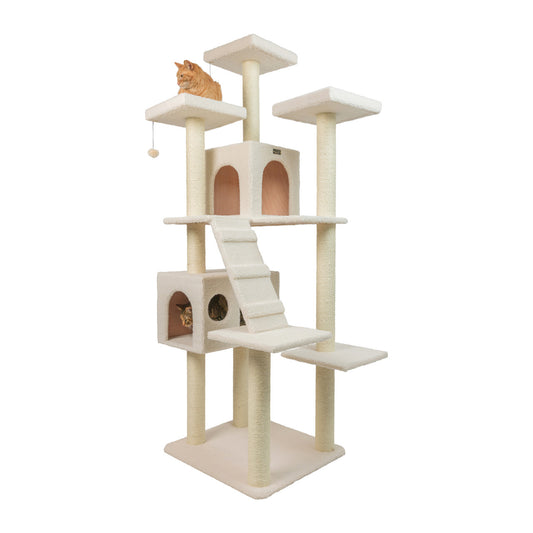 Armarkat 77" Multi-Level Classic Cat Tree - Ivory - - Cat Tree by Armarkat