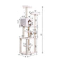 Armarkat 78" 6-Level Cat Tree with Playhouse and Rope Swing - Ivory - - Cat Tree by Armarkat