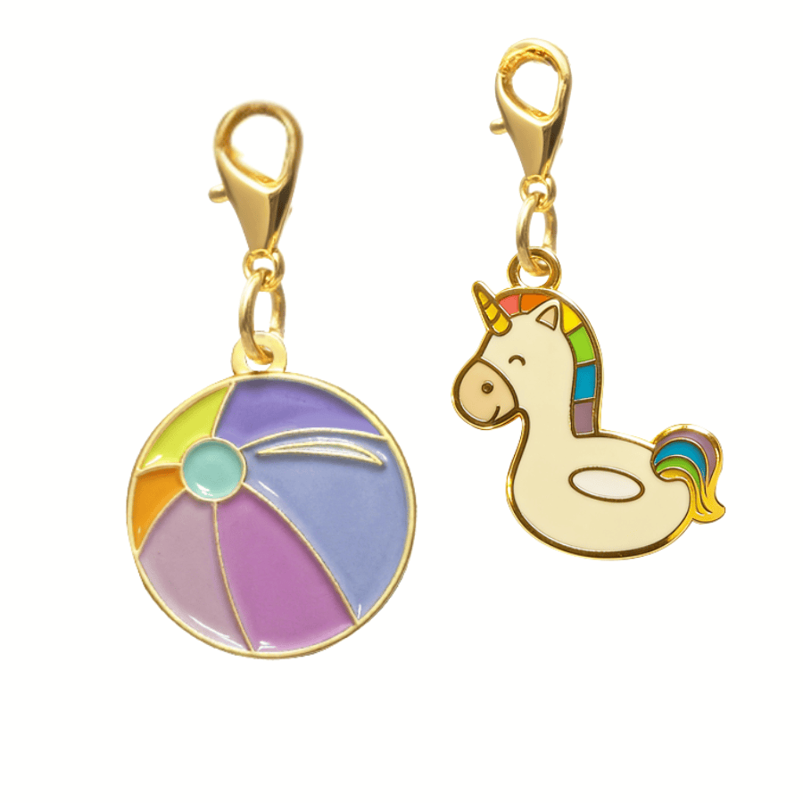 Unicorn Floatie & Beach Ball Pet Charm Set