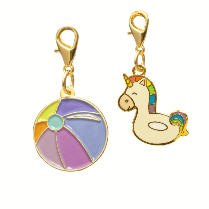Unicorn Floatie & Beach Ball Pet Charm Set