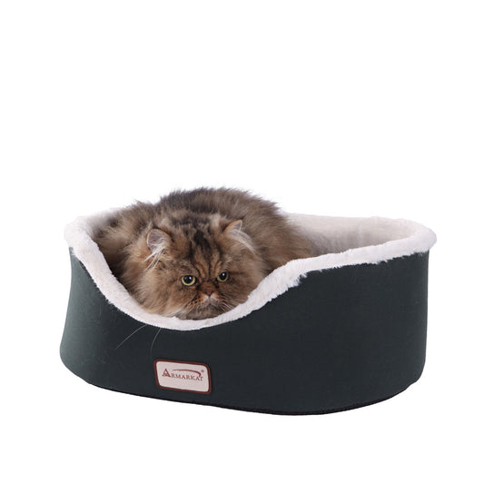 Armarkat Oval Cat Bed - Laurel Green/Ivory - - Cat Beds by Armarkat