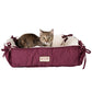 Armarkat 2-in-1 Cat Bed and Fleece Mat - Burgundy/Ivory - - Cat Beds by Armarkat