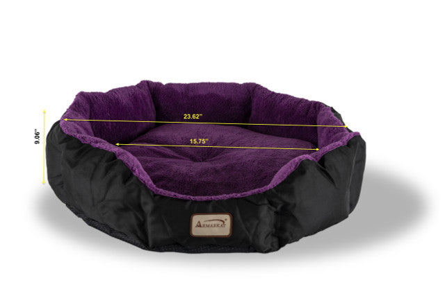Armarkat Large Soft Pet Bed - Purple/Black - - Pet Bed by Armarkat