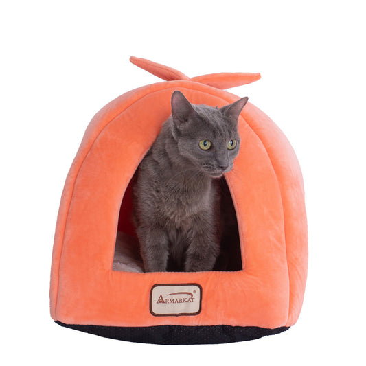 Armarkat Cat Cave - Orange/Ivory - - Cat Beds by Armarkat
