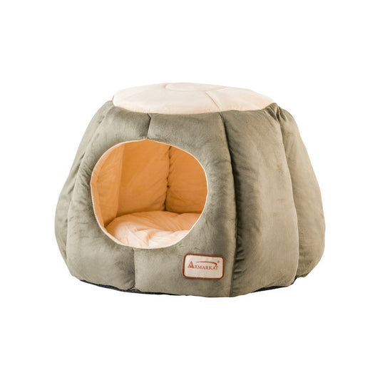 Armarkat Cat Cave - Laurel Green/Beige - - Cat Beds by Armarkat
