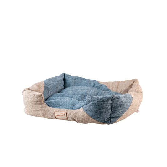 Armarkat Soft Upholstery Cat Bed - Cornflower Blue/Beige - - Cat Beds by Armarkat