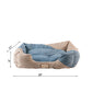 Armarkat Soft Upholstery Cat Bed - Cornflower Blue/Beige - - Cat Beds by Armarkat