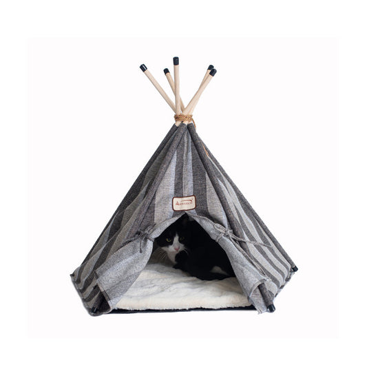 Armarkat Cat Bed Teepee Style - Striped Pattern - - Cat Beds by Armarkat