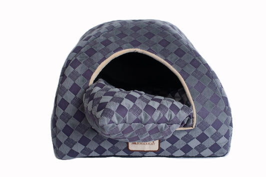 Armarkat Cat Cave/Bed - Checkered Pattern - - Cat Beds by Armarkat