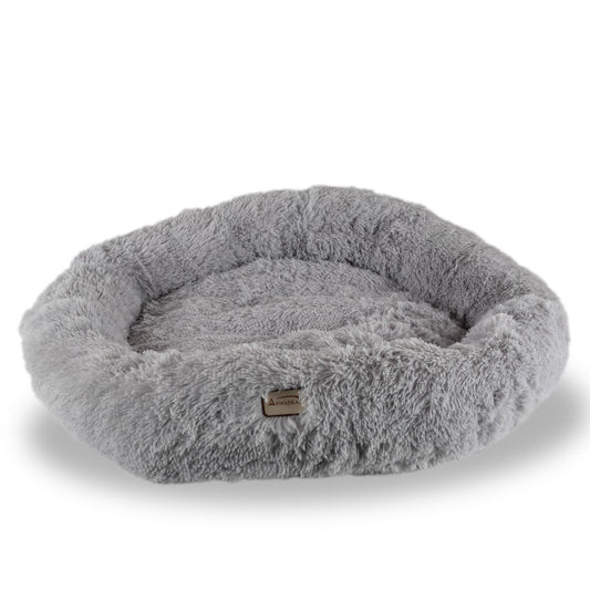 Armarkat Extra Large Fluffy Round Cat Bed - Gray - - Pet Bed by Armarkat