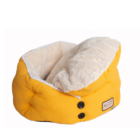 Armarkat Cat Bed - Gold Waffle/White - - Cat Beds by Armarkat