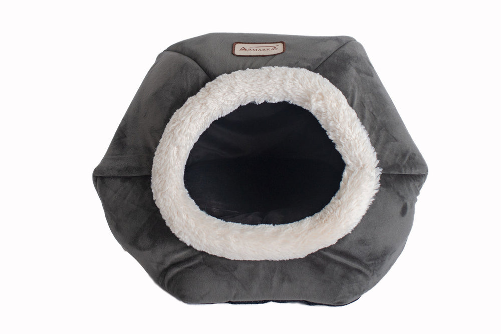 Armarkat Cat Bed - Gray Velvet - - Cat Beds by Armarkat