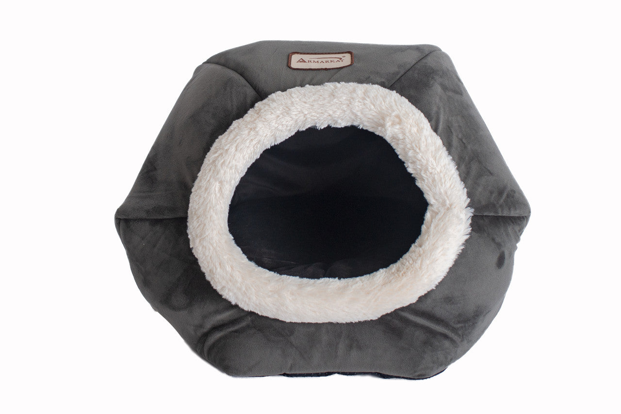 Armarkat Cat Bed - Gray Velvet - - Cat Beds by Armarkat