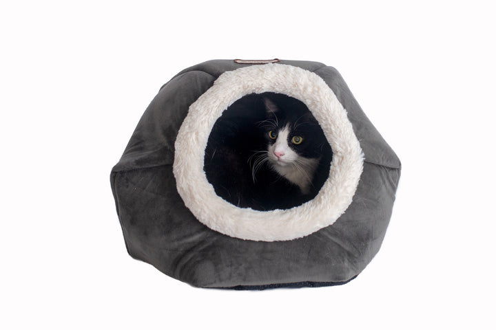 Armarkat Cat Bed - Gray Velvet - - Cat Beds by Armarkat
