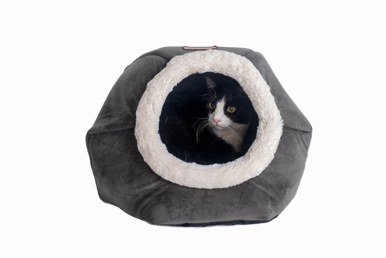Armarkat Cat Bed - Gray Velvet - - Cat Beds by Armarkat