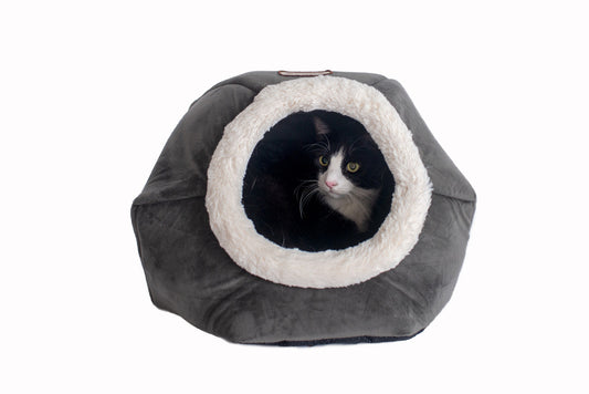 Armarkat Cat Bed - Gray Velvet - - Cat Beds by Armarkat