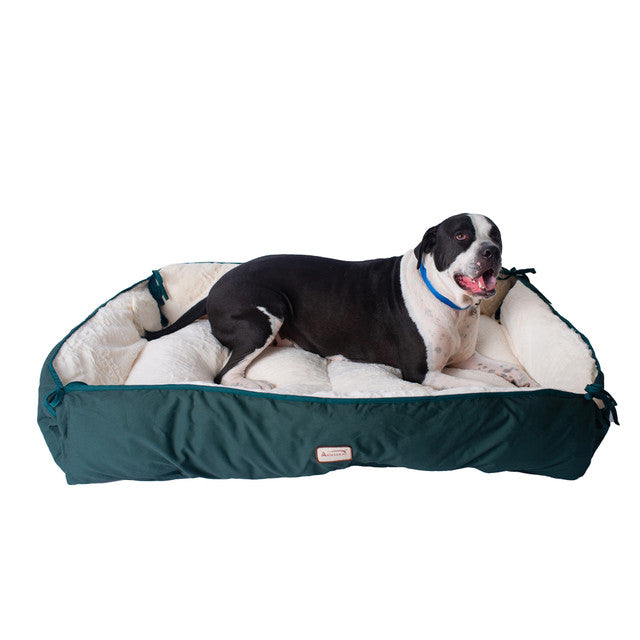 Armarkat Large Dog Bed and Mat - Green/Ivory - - Dog bed by Armarkat