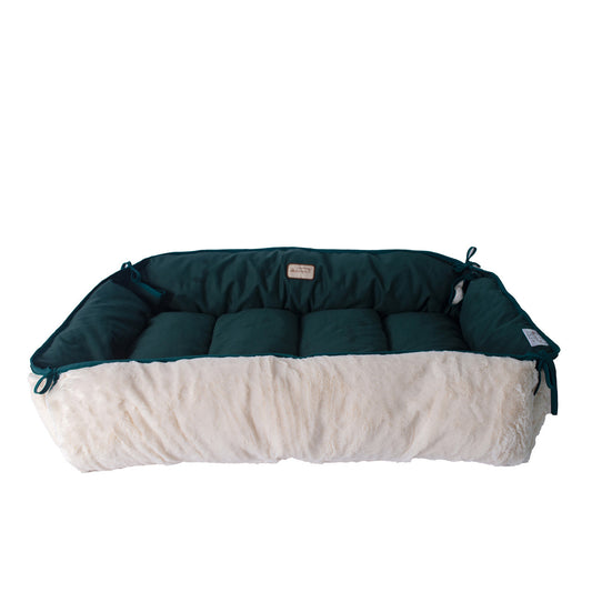 Armarkat Large Dog Bed and Mat - Green/Ivory - - Dog bed by Armarkat