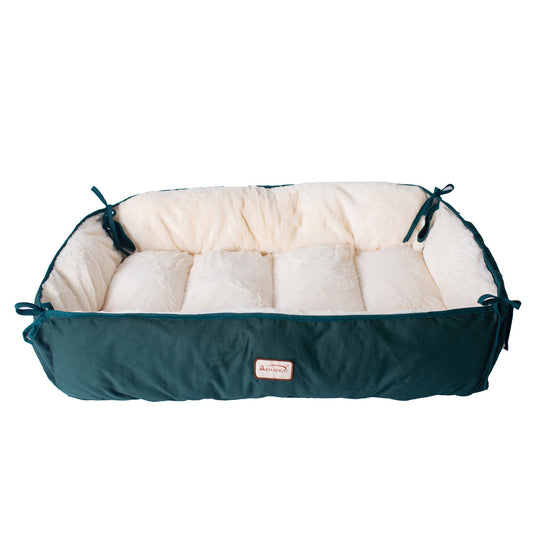 Armarkat X-Large Dog Bed and Mat - Green/Ivory - - Dog bed by Armarkat