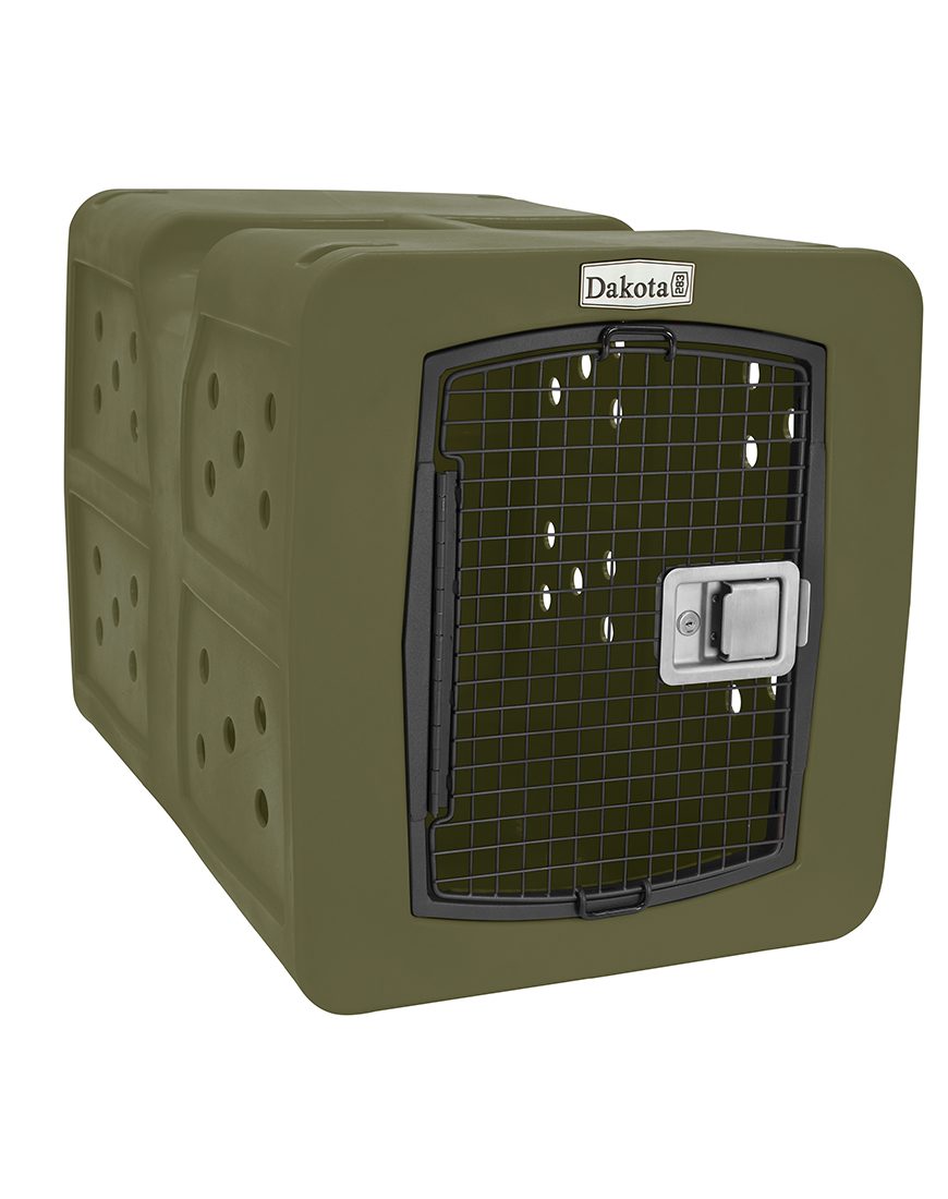 Dakota283 G3 Large Framed Kennel - Olive No Antimicrobial Protection - Dog crates by Dakota 283