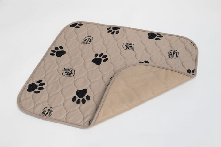 Light Brown Paw Print Pad/Mat, 2-Pack - 27.5" x 29.5" - Pad by EZwhelp
