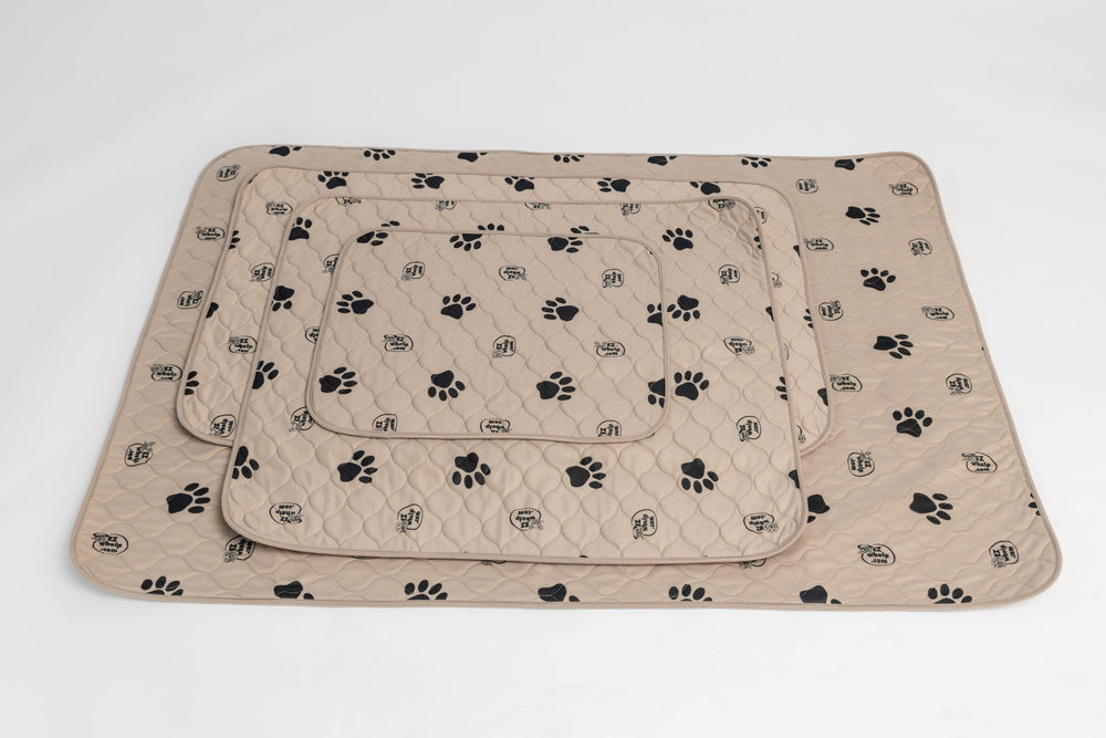 Light Brown Paw Print Pad/Mat, 2-Pack - - Pad by EZwhelp