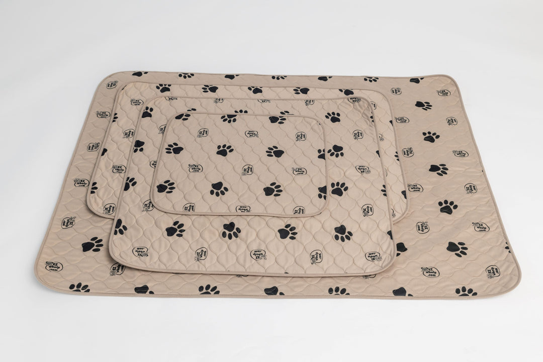 Light Brown Paw Print Pad/Mat, 2-Pack - - Pad by EZwhelp