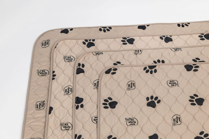 Light Brown Paw Print Pad/Mat, 2-Pack - - Pad by EZwhelp