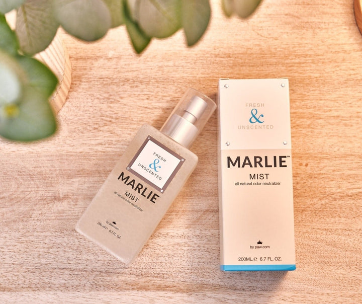 Marlie Mist Pet Odor Eliminator Spray with Essential Oils - Fresh & Unscented - Pet Fragrances & Deodorizing Sprays by Paw.com