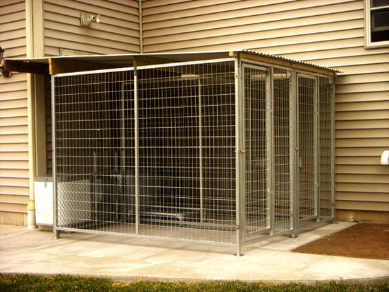 TK Products Complete 4’W x 6’L x 6’H Kennel Run w/ Stainless Steel Hardware - - Dog Kennels & Runs by TK Products