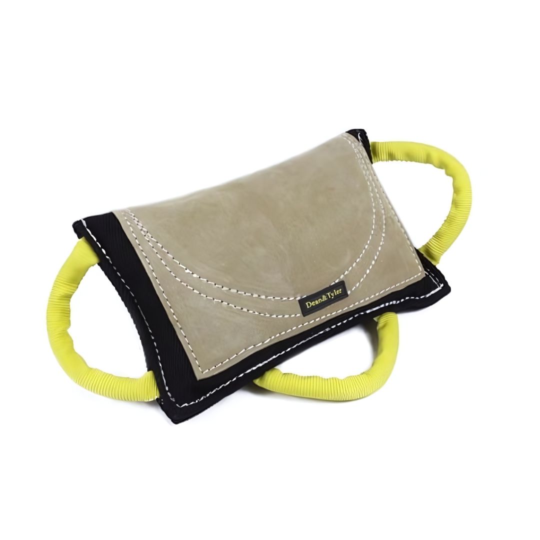 Dean & Tyler Bite Pillow - Leather & French Linen - - Training Equipment by Dean & Tyler