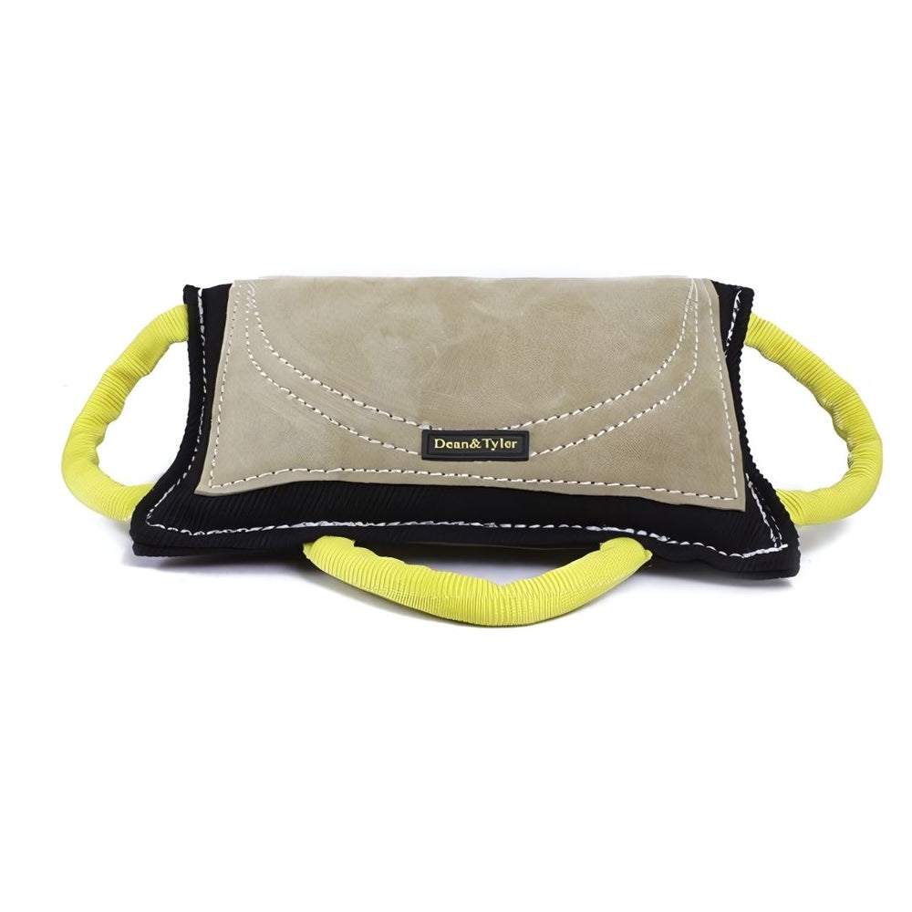 Dean & Tyler Bite Pillow - Leather & French Linen - - Training Equipment by Dean & Tyler