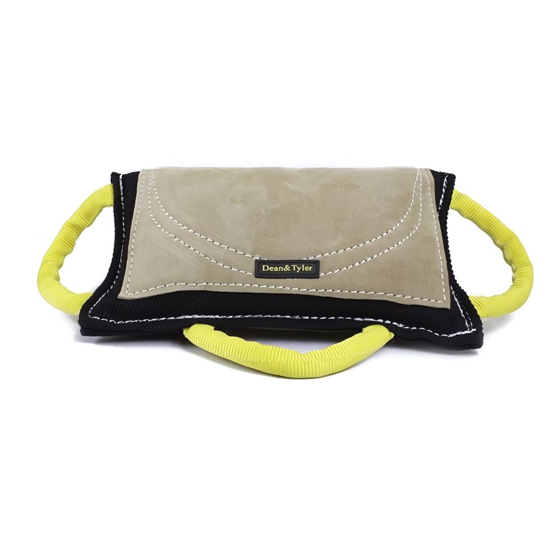 Dean & Tyler Bite Pillow - Leather & French Linen - - Training Equipment by Dean & Tyler