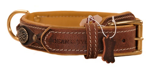 Dean & Tyler Dean's Legend Leather Collar - Brown Brown - Collar by Dean & Tyler
