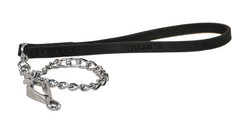 Dean & Tyler Chain Leash with Leather Handle - - Leash by Dean & Tyler