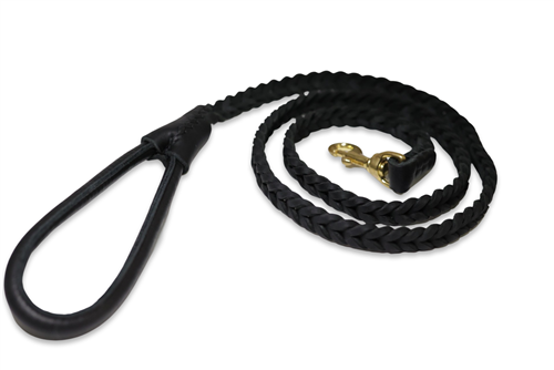 Dean & Tyler Comfort Braid Rolled Leather Leash - - Leash by Dean & Tyler