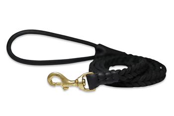 Dean & Tyler Comfort Braid Rolled Leather Leash