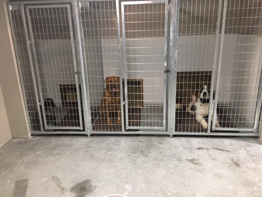 TK Products Complete 3’W Kennel w/8-3” Stainless Steel Bolt Assemblies - - Dog Kennels & Runs by TK Products