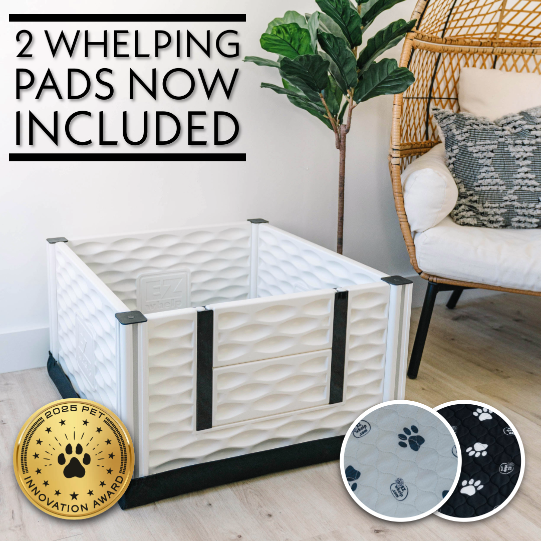 EZclassic Whelping Box w/Rails - 28" x 28" x 18" - Whelping Box by EZwhelp